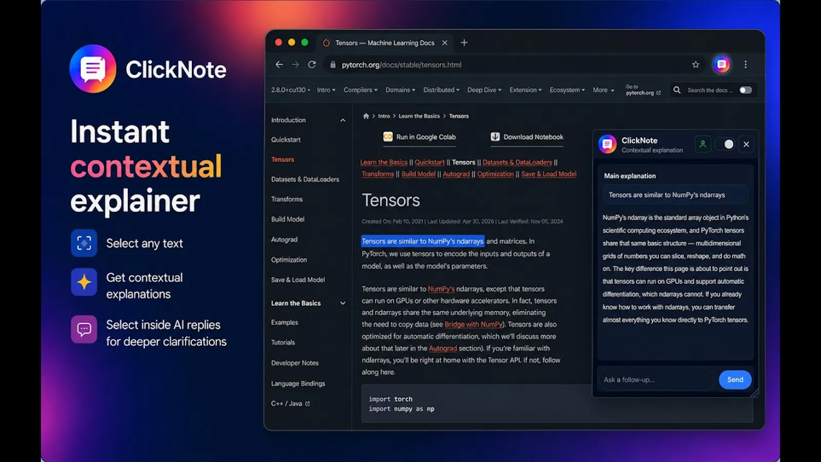 ClickNote screenshot 1 (video preview)