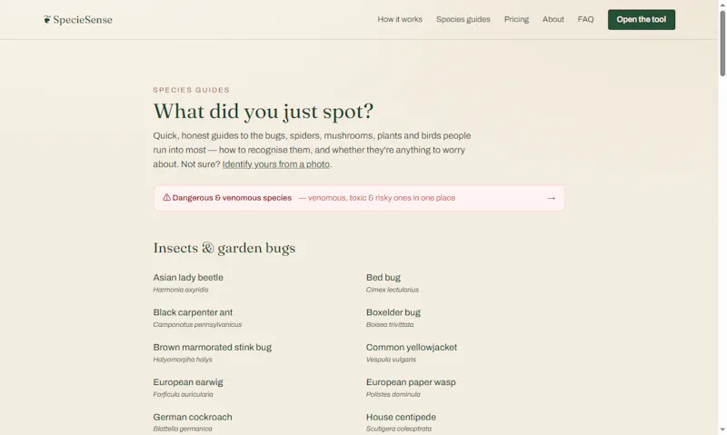 SpecieSense screenshot 3