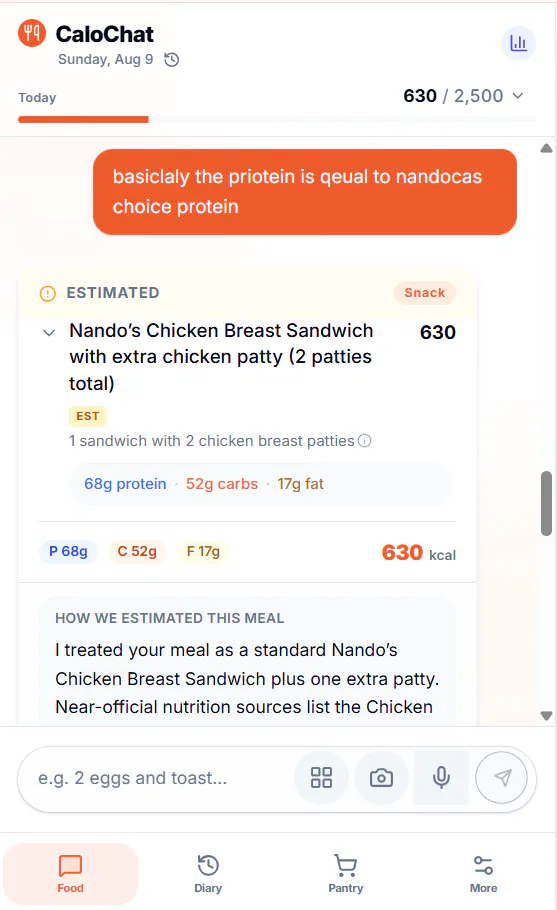 CaloChatApp  gallery image