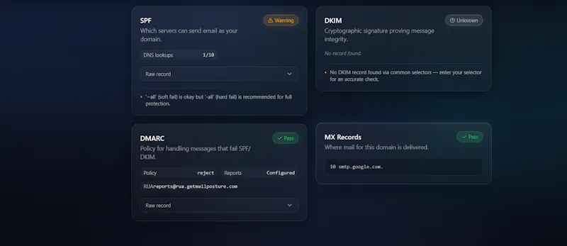 MailPosture screenshot 5