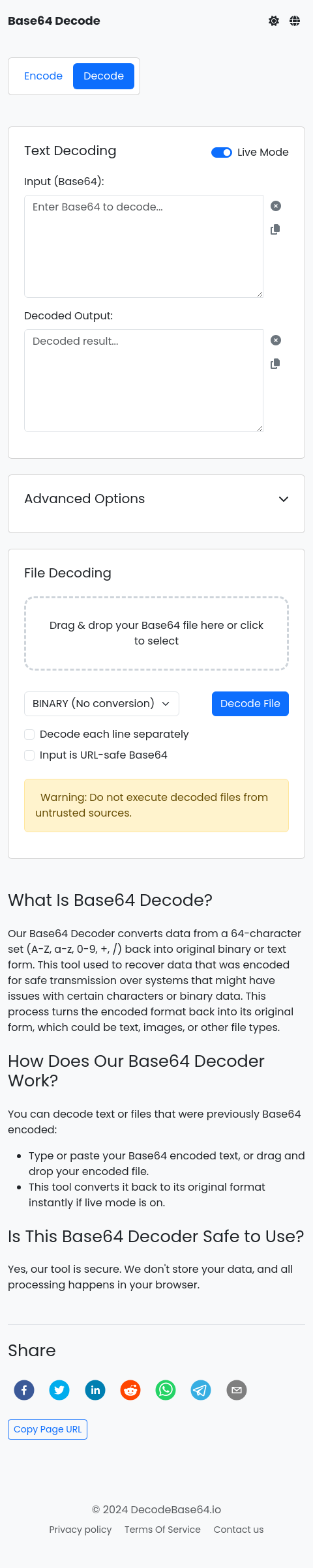 Base64 डिकोड और एनकोड मीडिया 3