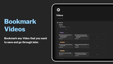 Acceder a videos marcados con Notion Bookmark Manager