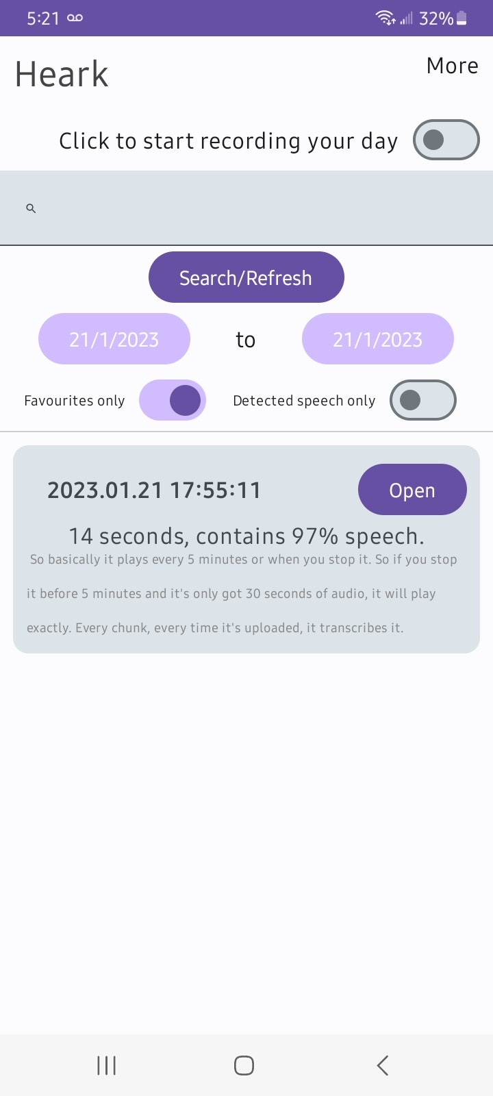 Hear - Günlük hayatınızı Android'e kaydedin, yazın ve arayın medya 3