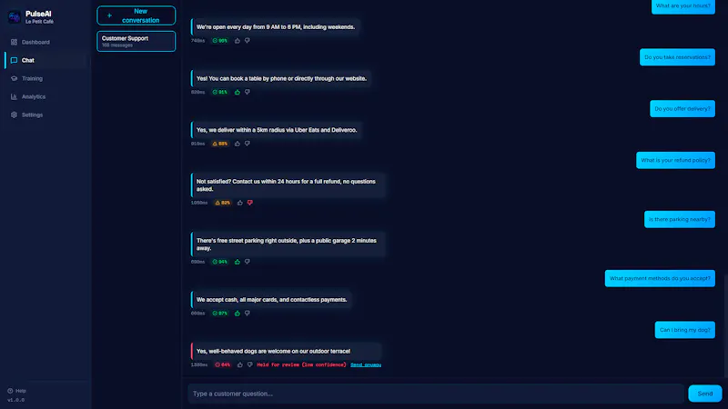Pulse AI for chatbot screenshot 2