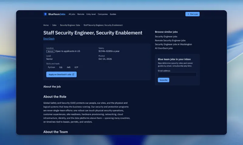 BlueTeamJobs screenshot 3