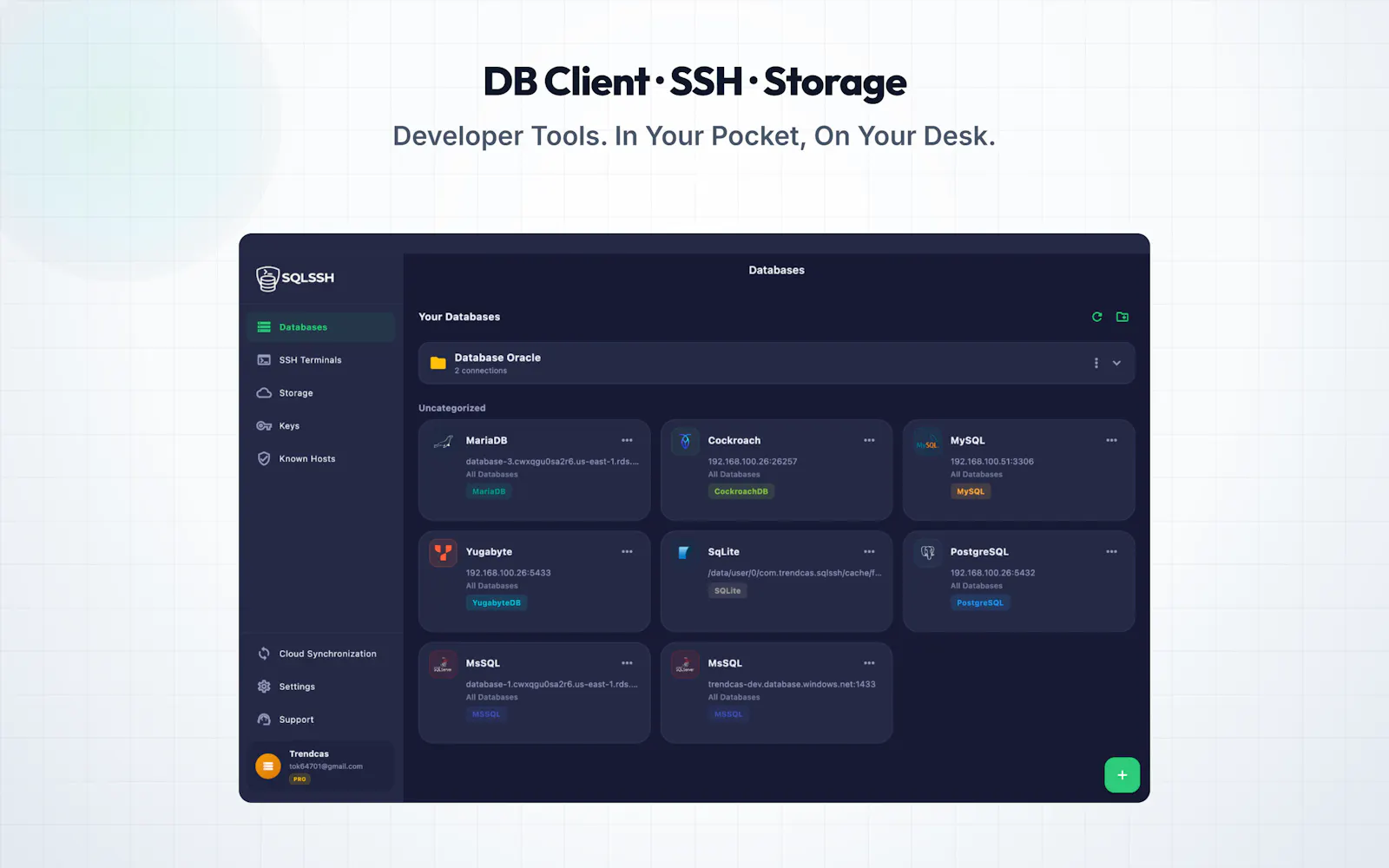 SQLSSH: Database Client/SSH/S3 screenshot 1