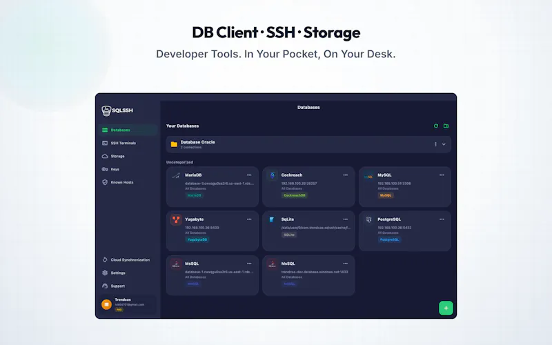 SQLSSH: Database Client/SSH/S3 screenshot 1