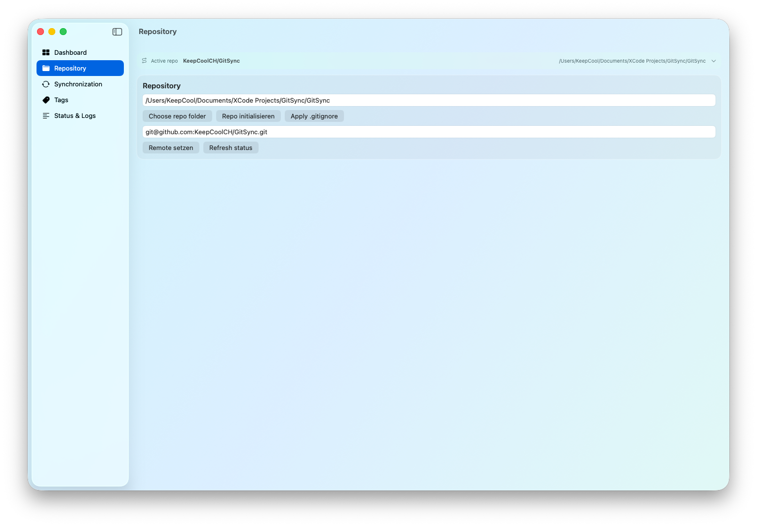 GitSync for macOS gallery image