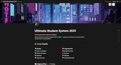 template etudiant notion gallery image