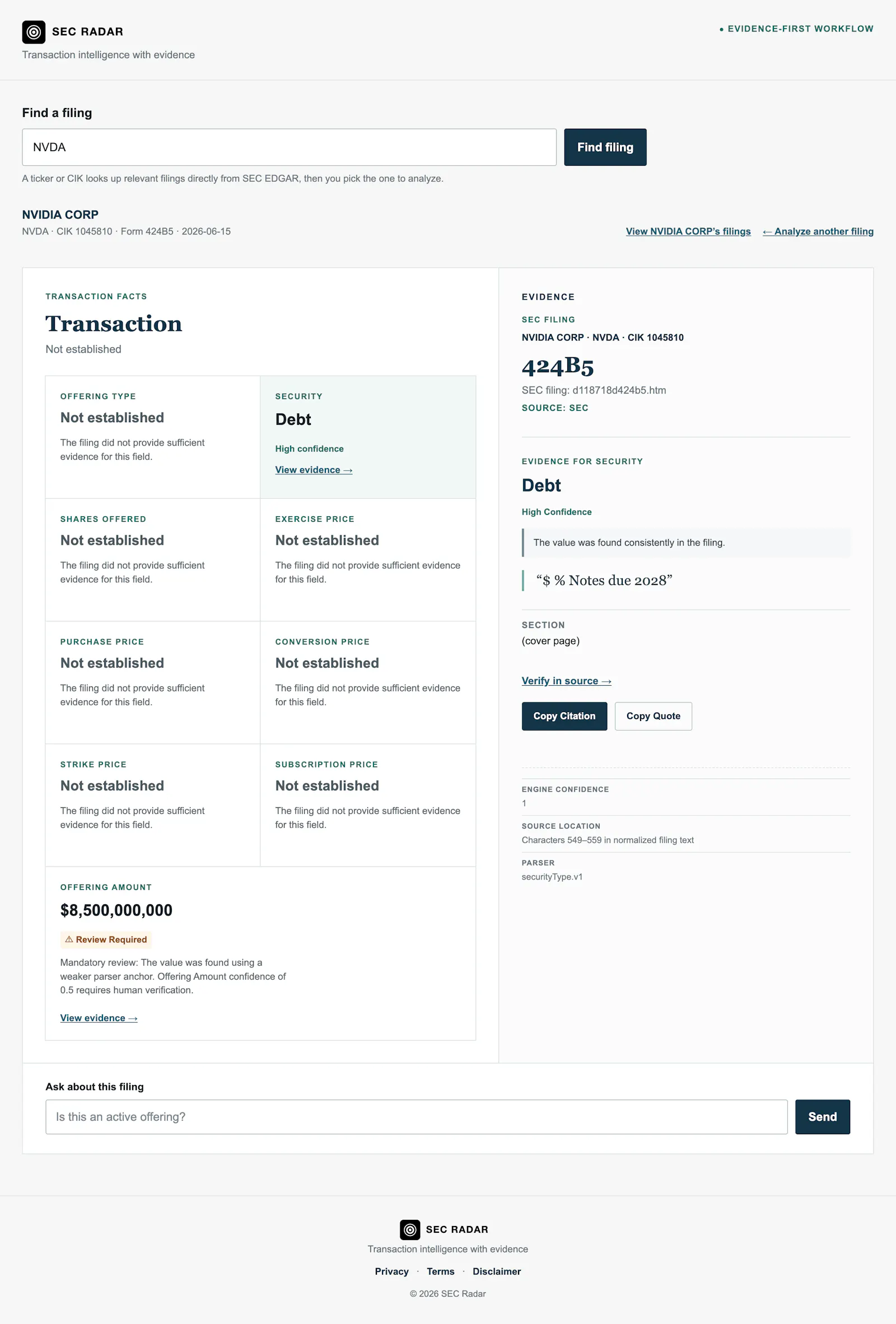 SEC Radar screenshot 3