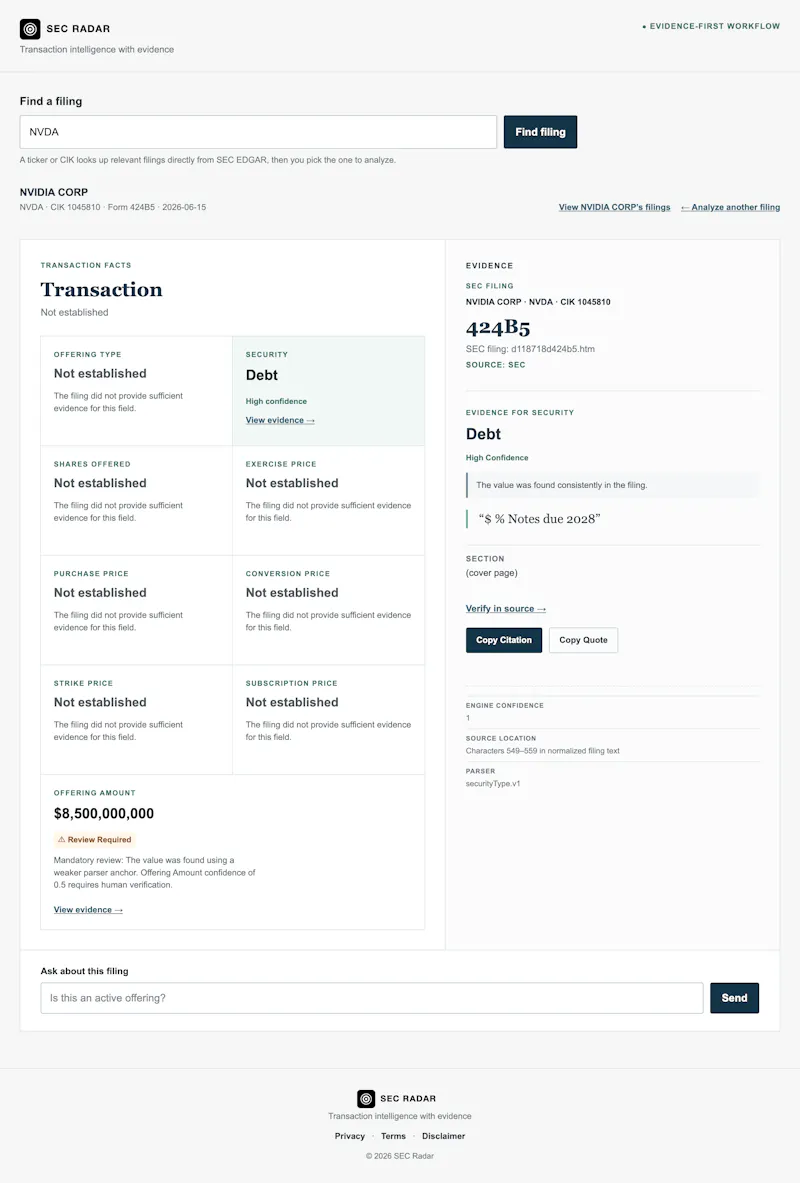 SEC Radar screenshot 3