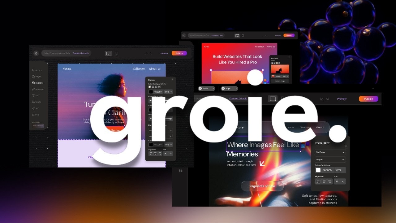 Groie - No-code website builder
