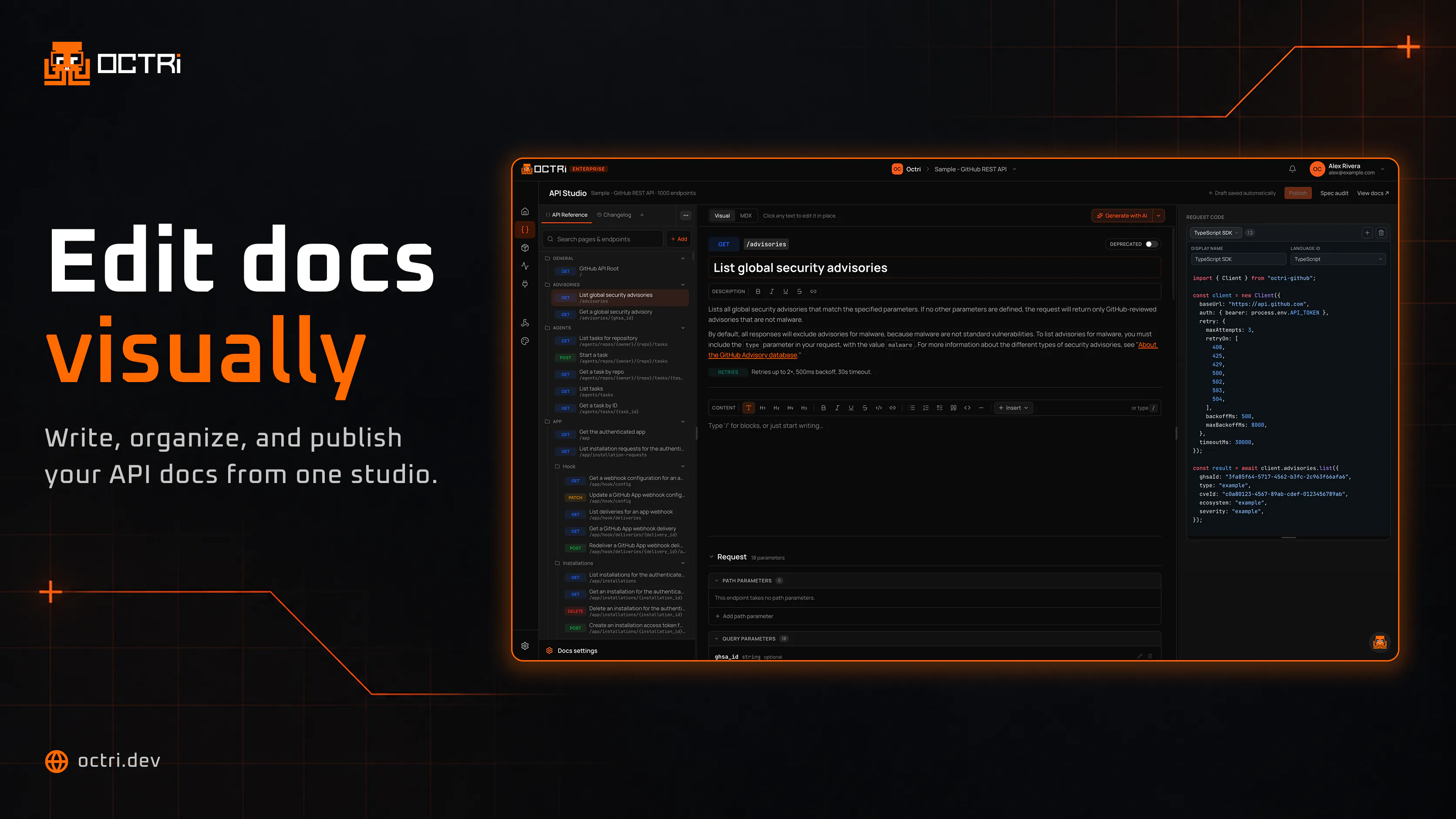 Octri.dev screenshot 2