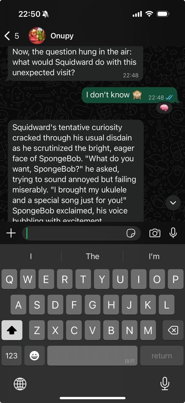 Onupy Interactive AI Stories on WhatsApp gallery image