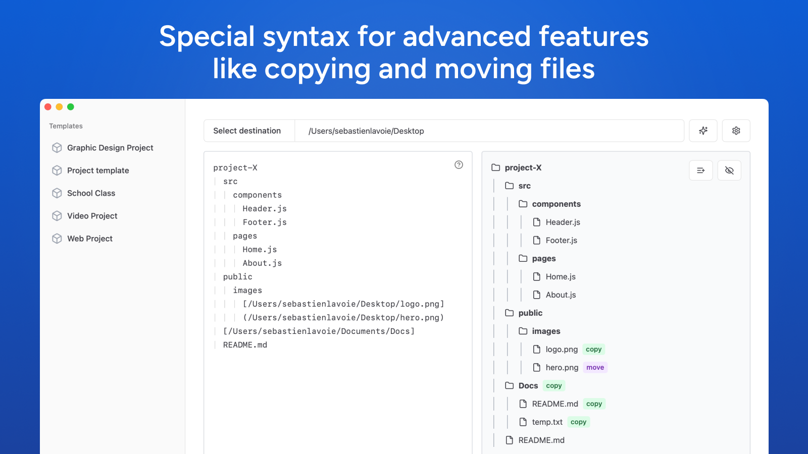 ファイルアーキテクト - プレーンテキストでファイル構造とフォルダー構造を作成しますメディア4