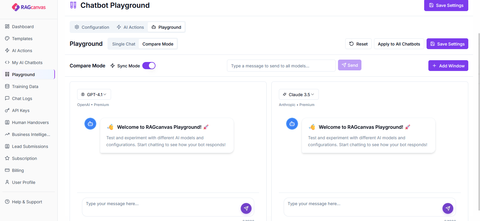 RAGcanvas Enterprise AI Chatbot Platform gallery image