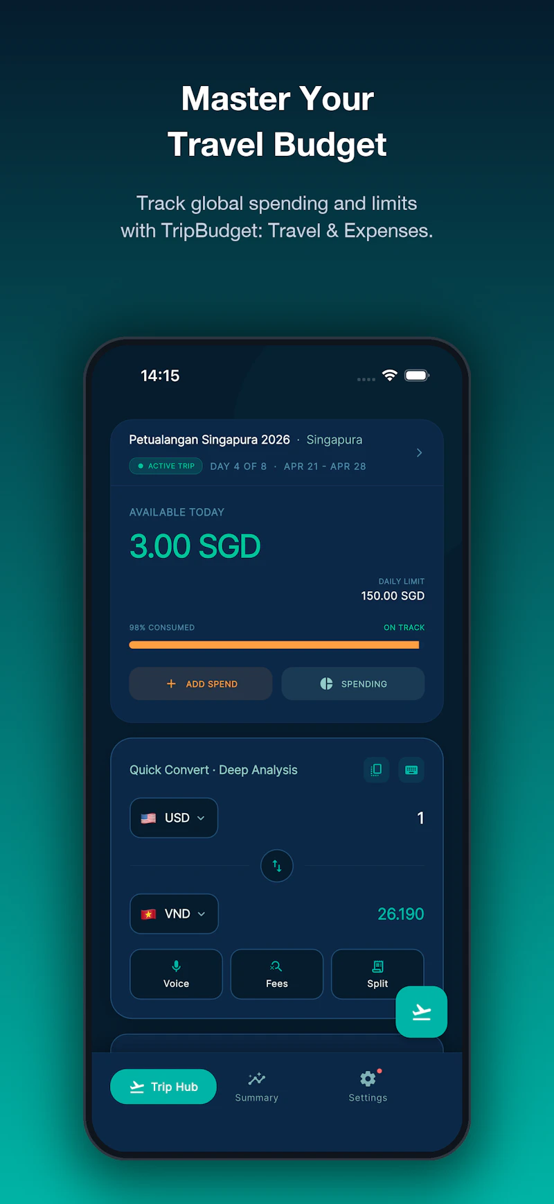 TripBudget: Travel & Expenses screenshot 1