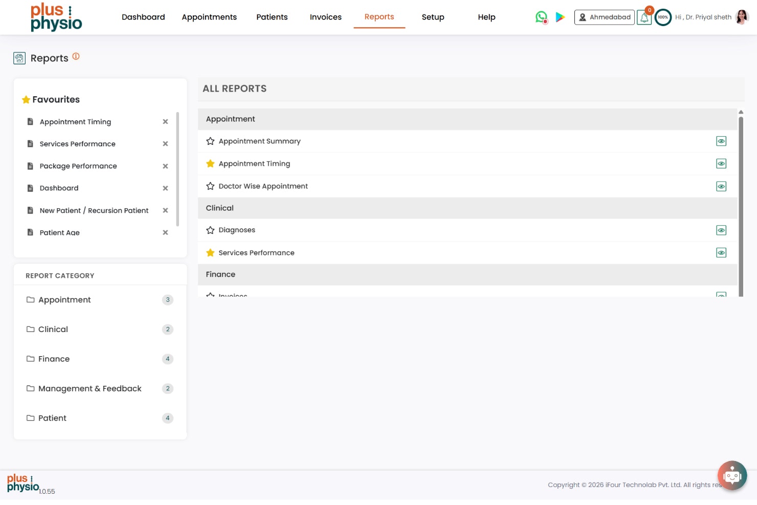 PlusPhysio - Physiotherapy Software - Screenshot 5 showing product features and functionality