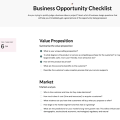 Business Opportunity Checklist