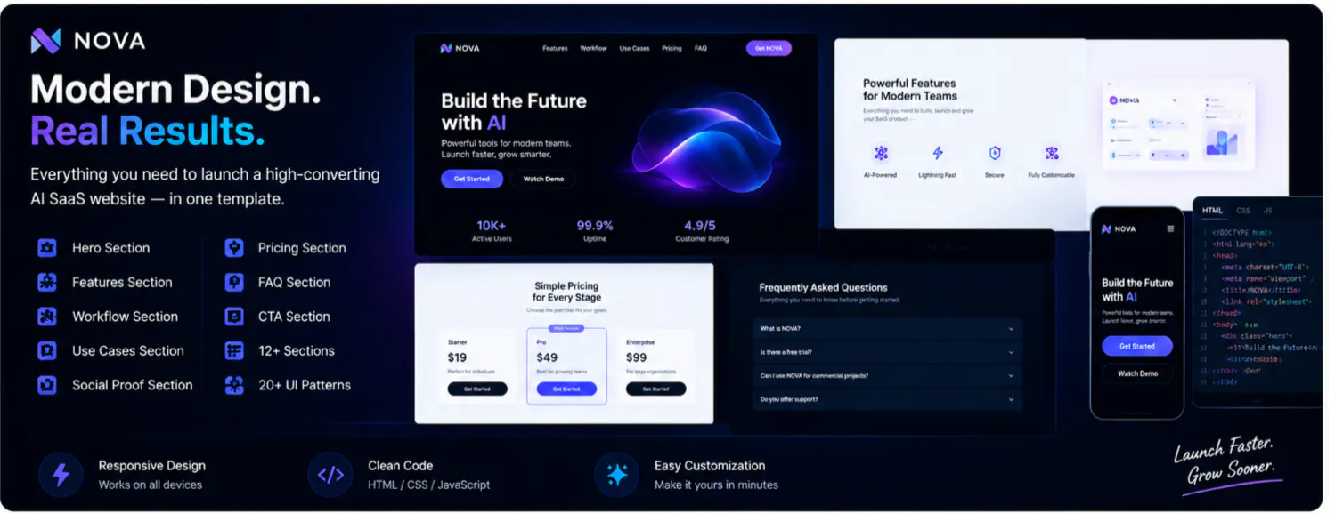NOVA — AI SaaS Growth Website System