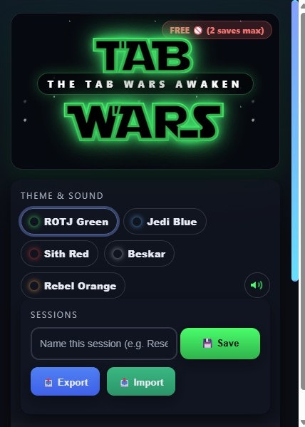 Starwars inspired Tab organiser  - Screenshot 2 showing product features and functionality