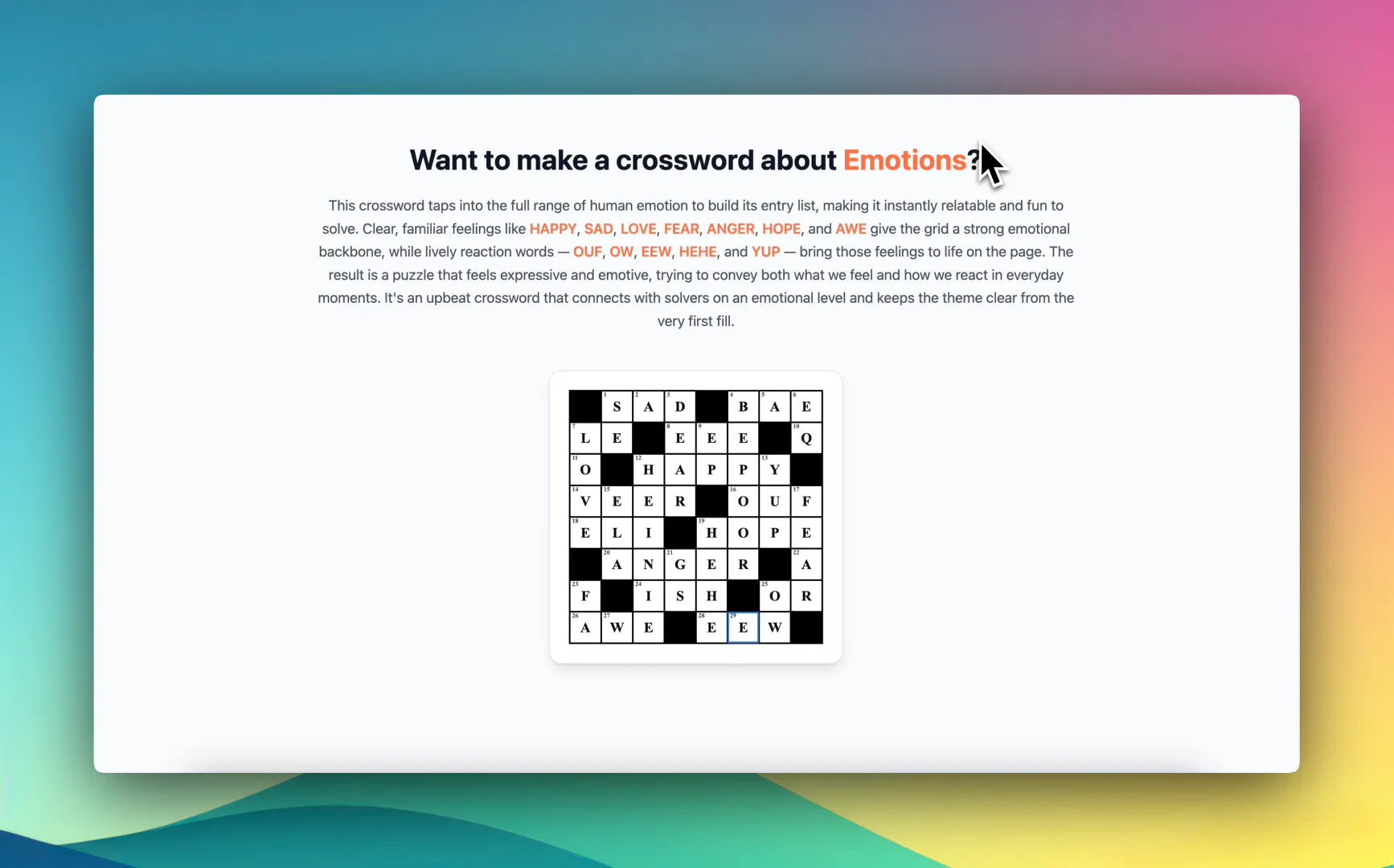 crossword.build 제품 배너