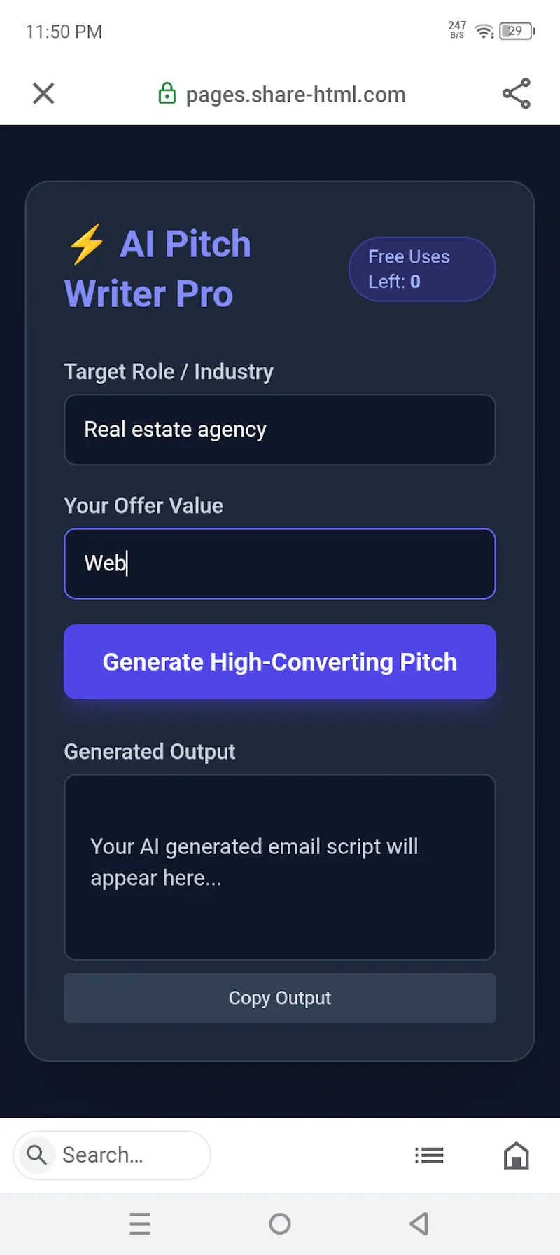 AI Pitch Writer Pro screenshot 1