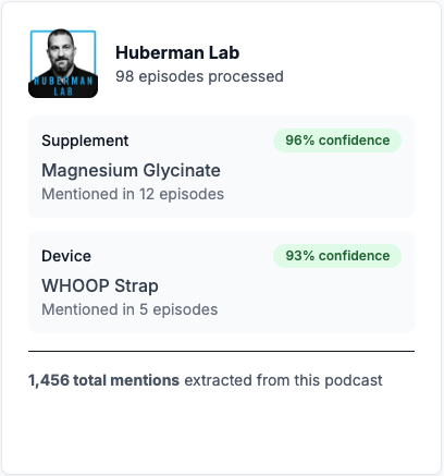 Podme.ai - catch podcast bahsediyor - Herhangi bir podcast'te bahsedilen her kitap ve ürünü çıkarın medya 3