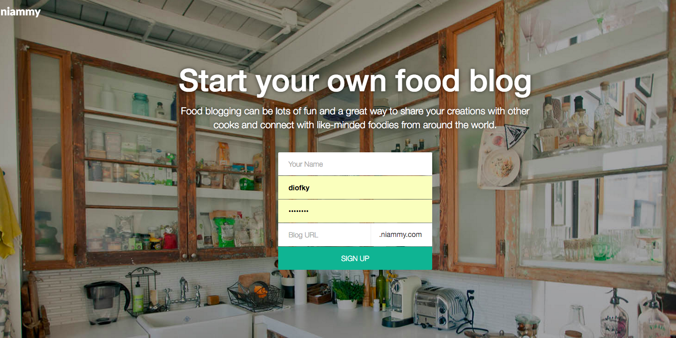 Food blogging platform