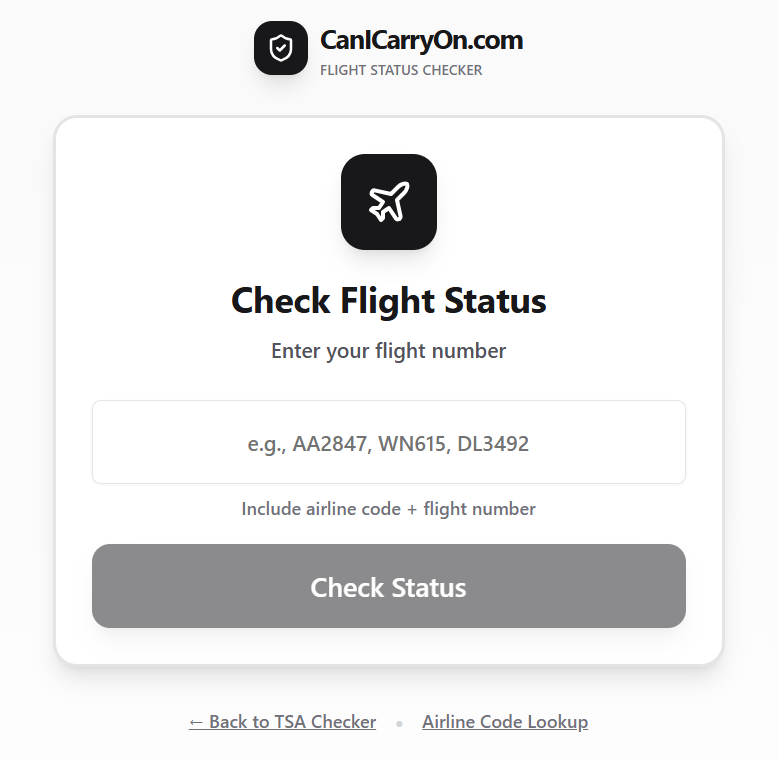 CanICarryOn.com - Screenshot 2 showing product features and functionality