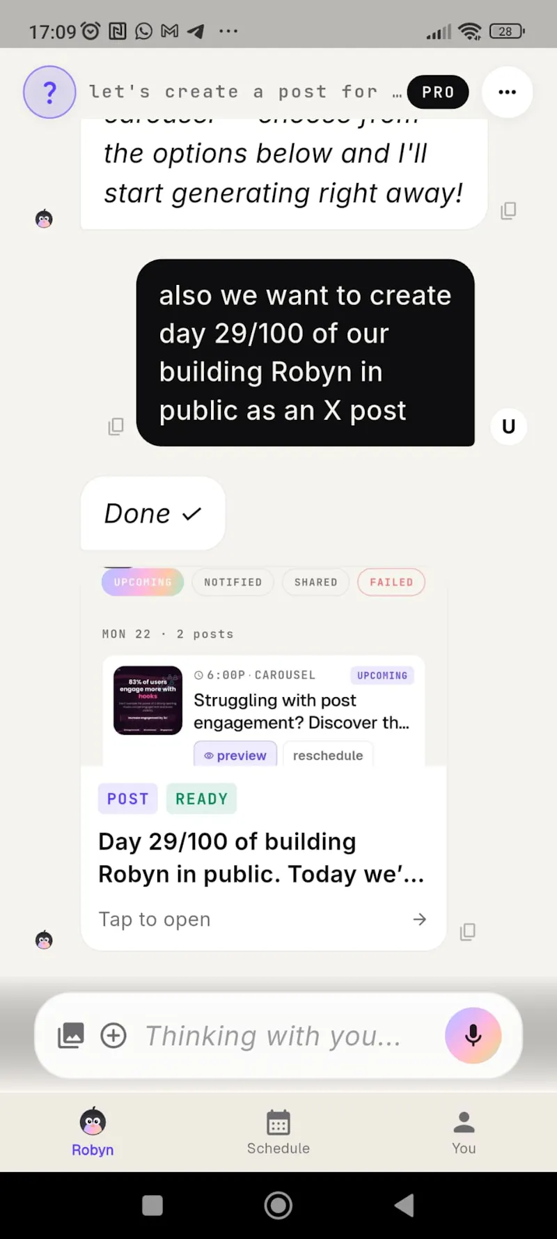 Robyn: Social Ghostwriter screenshot 2
