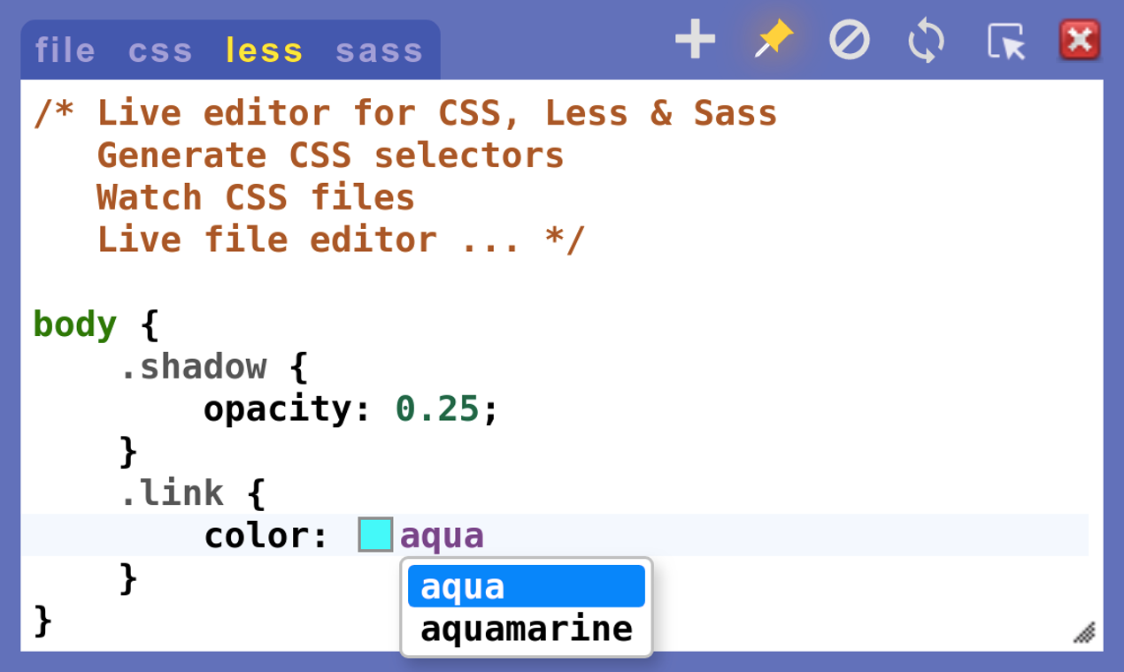 Magic CSS: Live editor for CSS/Less/Sass gallery image