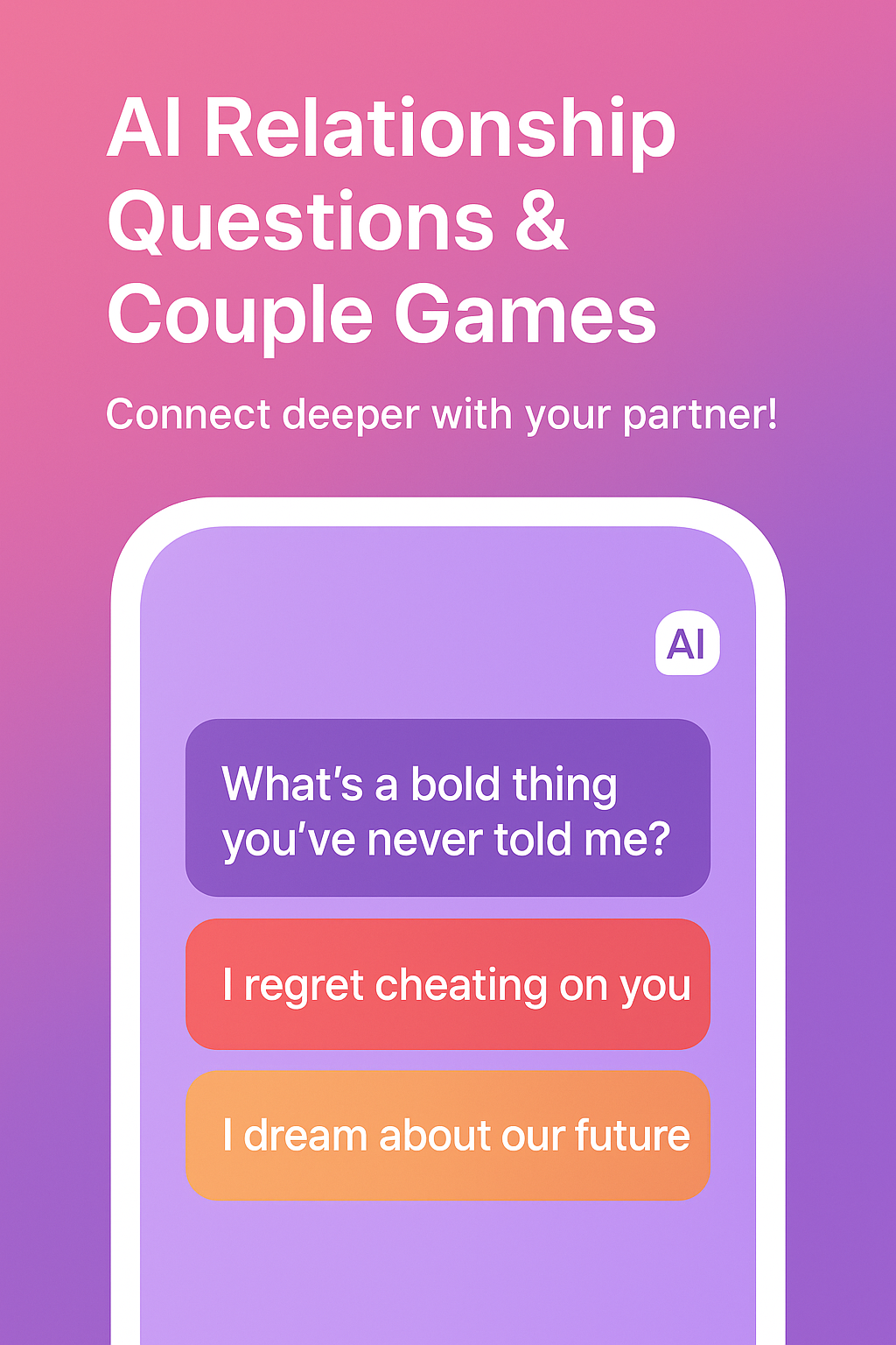 We2: AI Relationship Questions gallery image