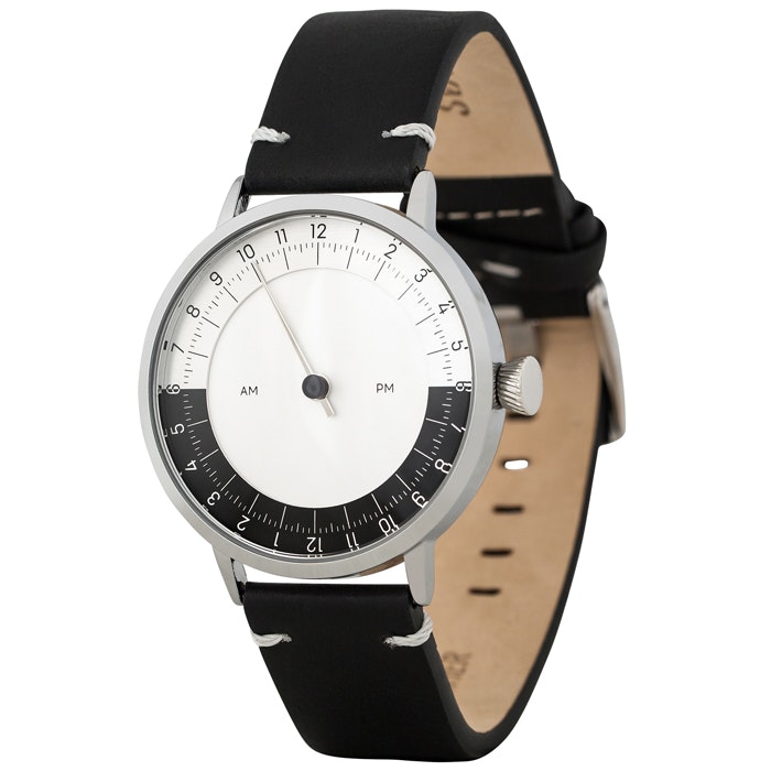 Single hand 24-hour AM/PM (double twelve) wrist watch - Noonday AA17B by Svalbard gallery image
