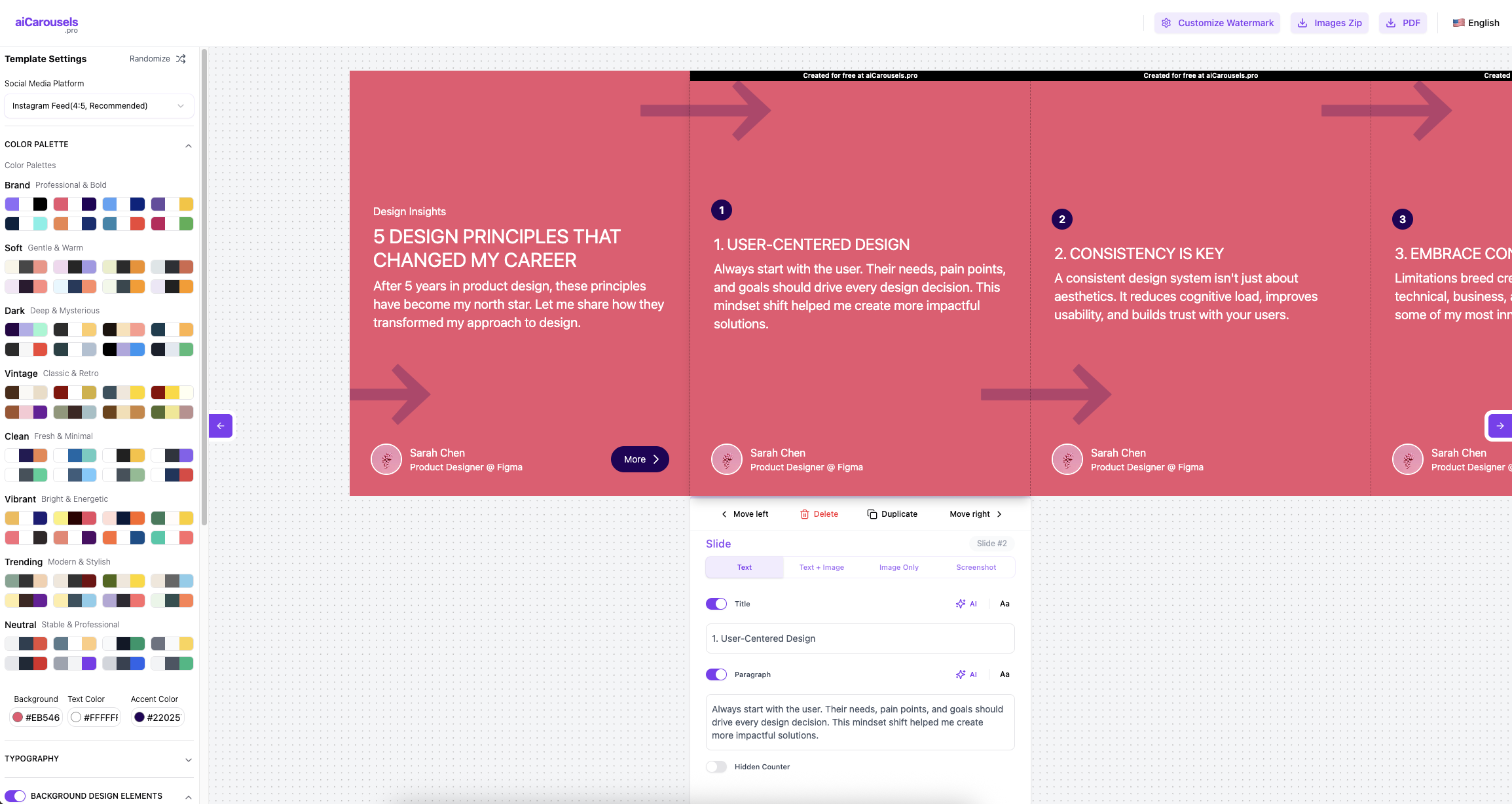 Ücretsiz atlıkarın üreticisi - Online Profesyonel Carousels Oluştur |aicarousels.pro medya 4