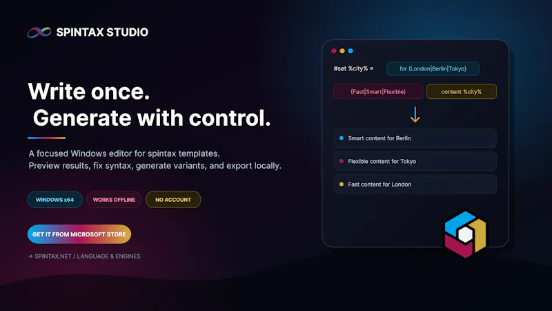 Spintax Studio screenshot 1