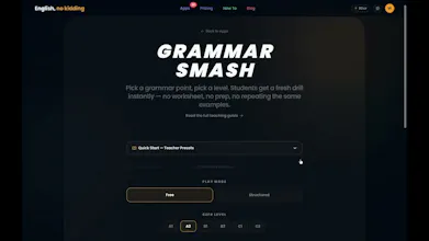 English No Kidding. AI fuelled ESL tools gallery image
