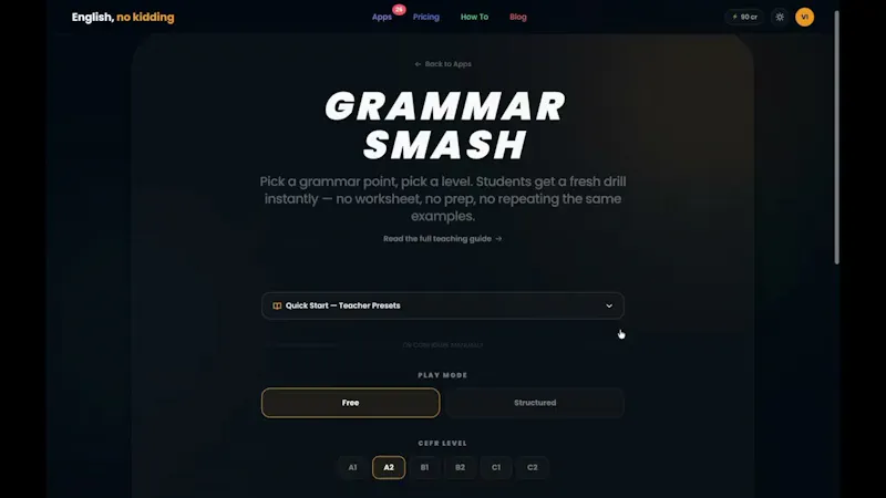 English No Kidding. AI fuelled ESL tools screenshot 1 (video preview)