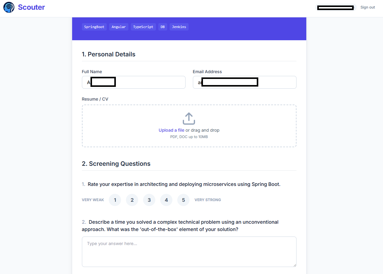Scouter - Screenshot 4 showing product features and functionality