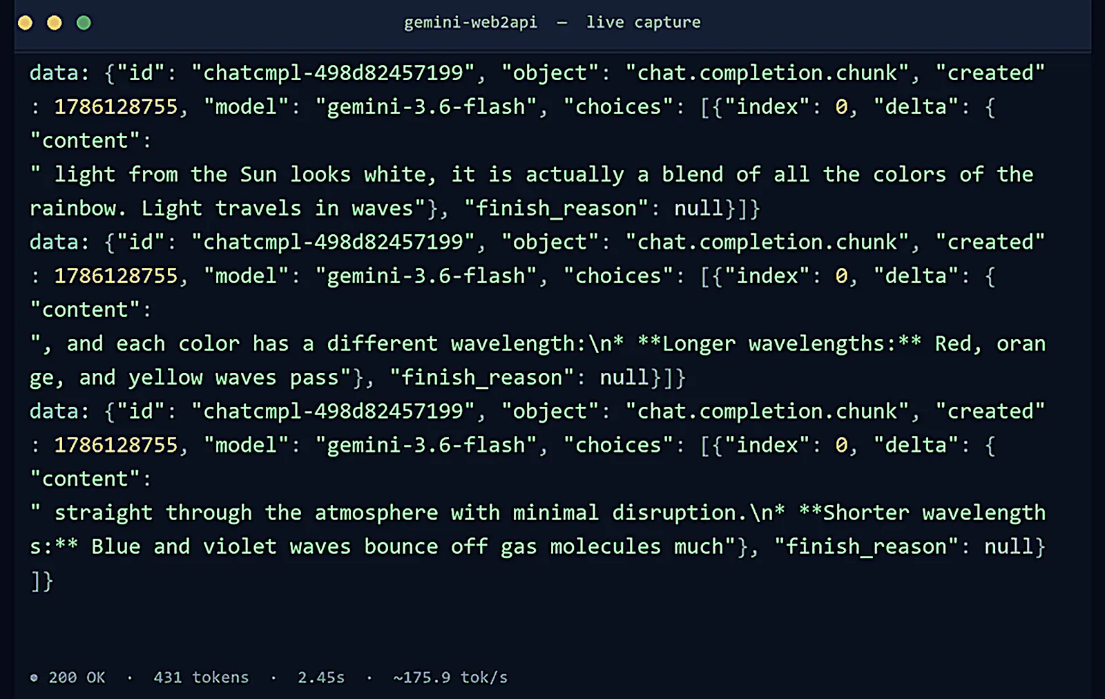 Gemini Web2API screenshot 3
