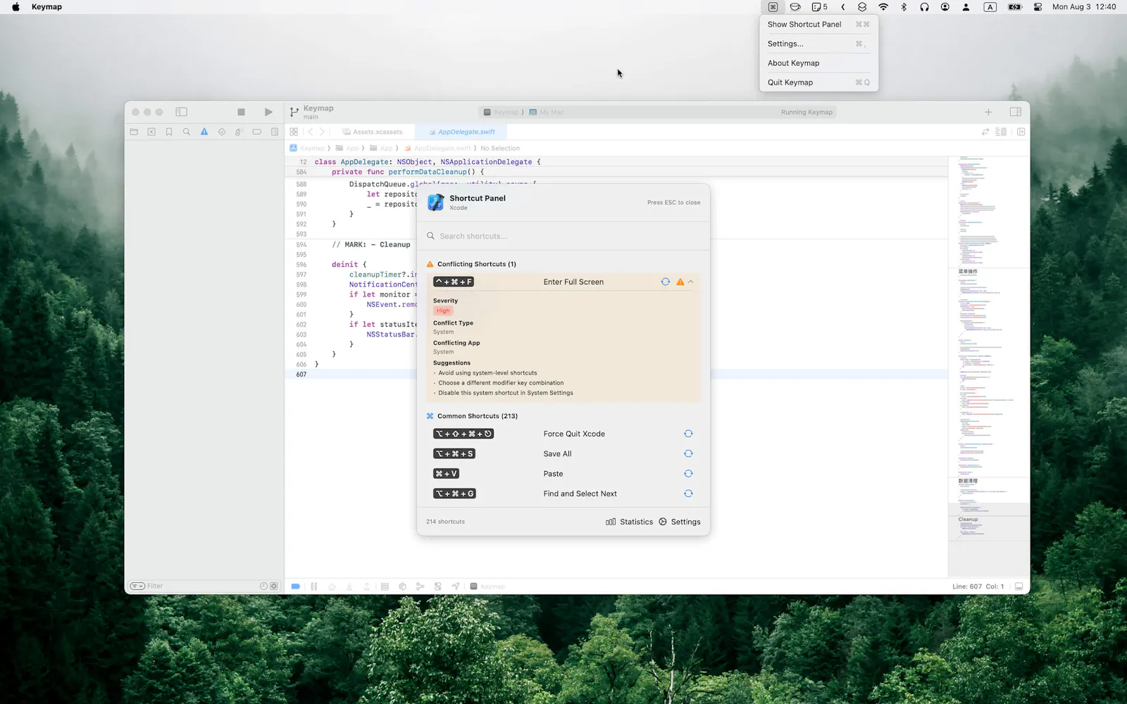 Keymap screenshot 2