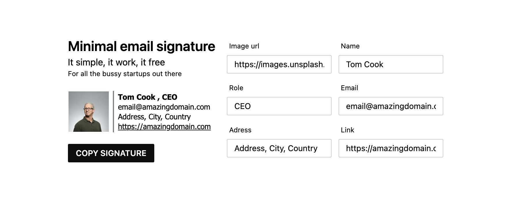 Minimal Email Signature media 2
