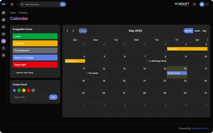 Free React Admin Theme gallery image