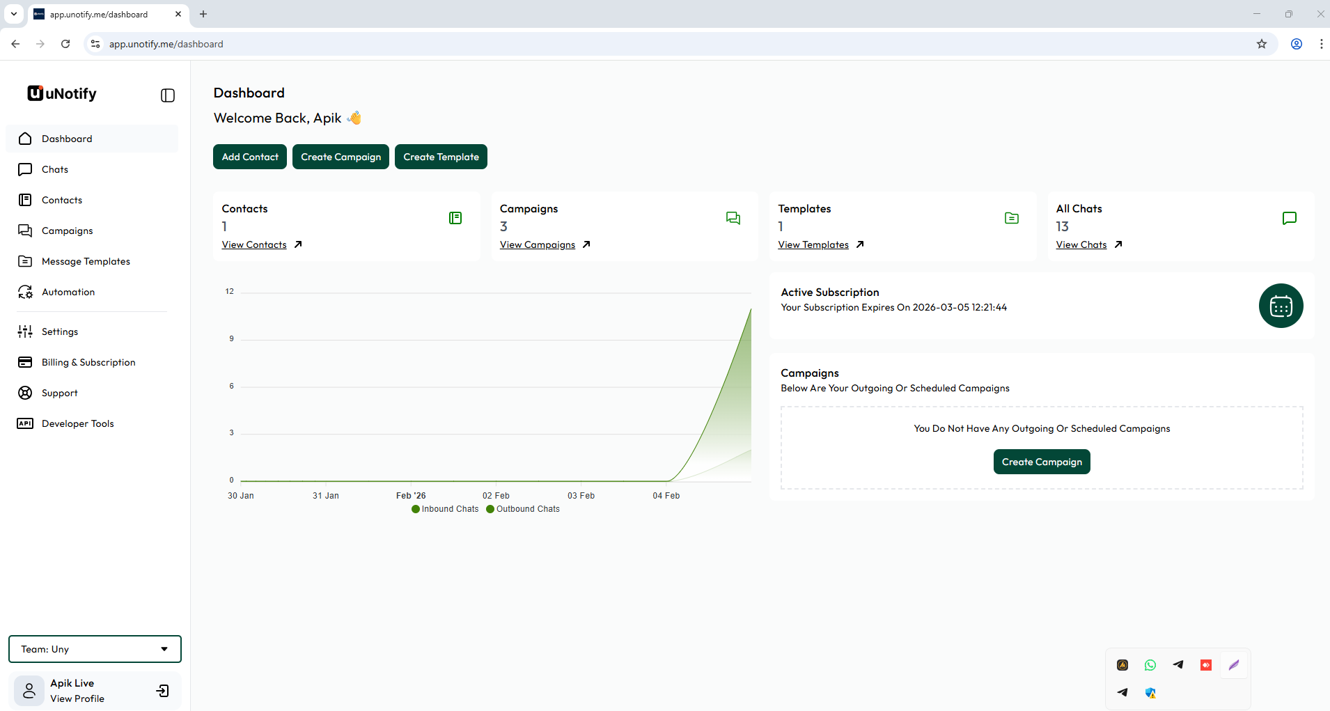 uNotify gallery image