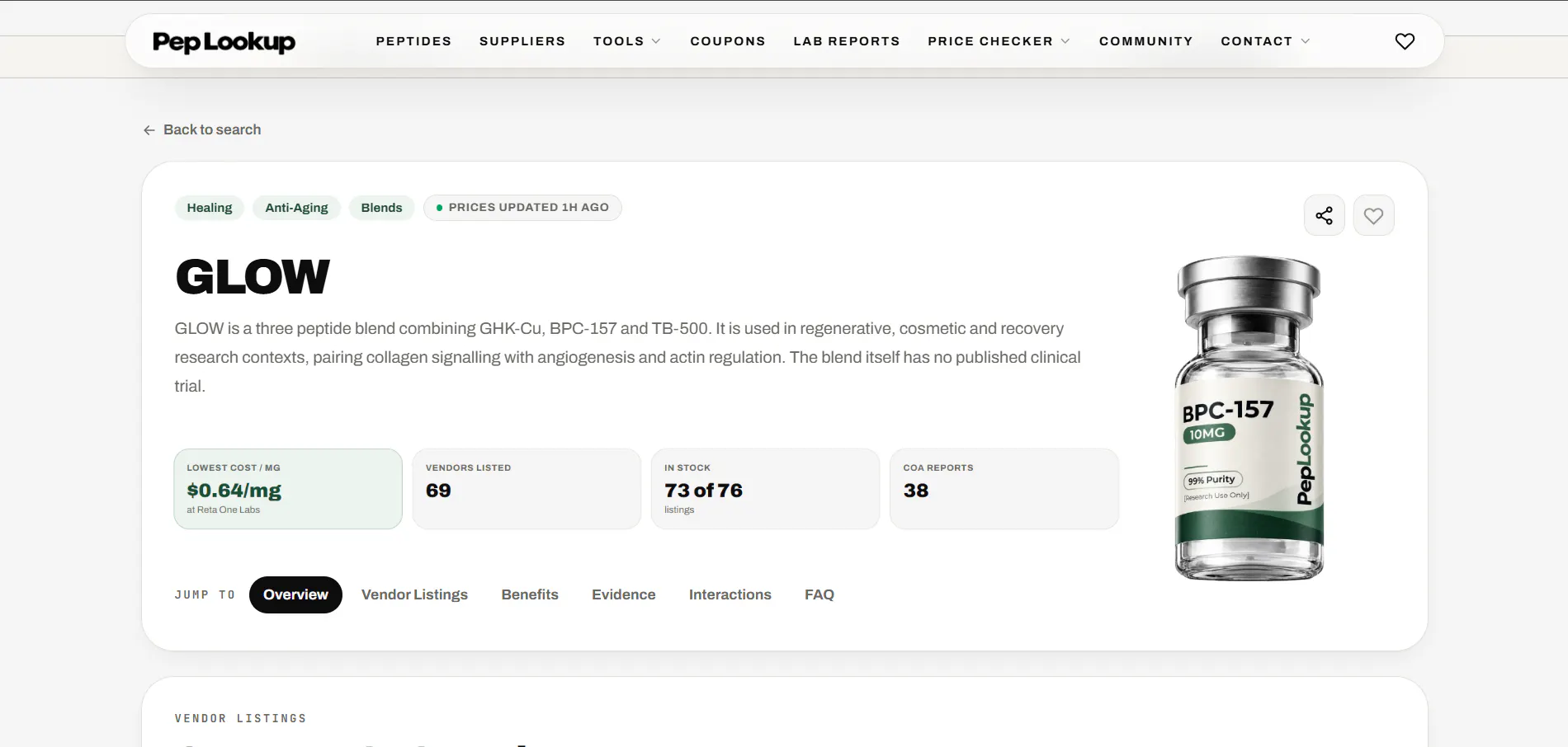 PepLookup: Peptide Supplier Directory gallery image