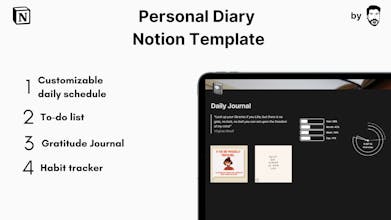 Personal Diary Notion Template gallery image