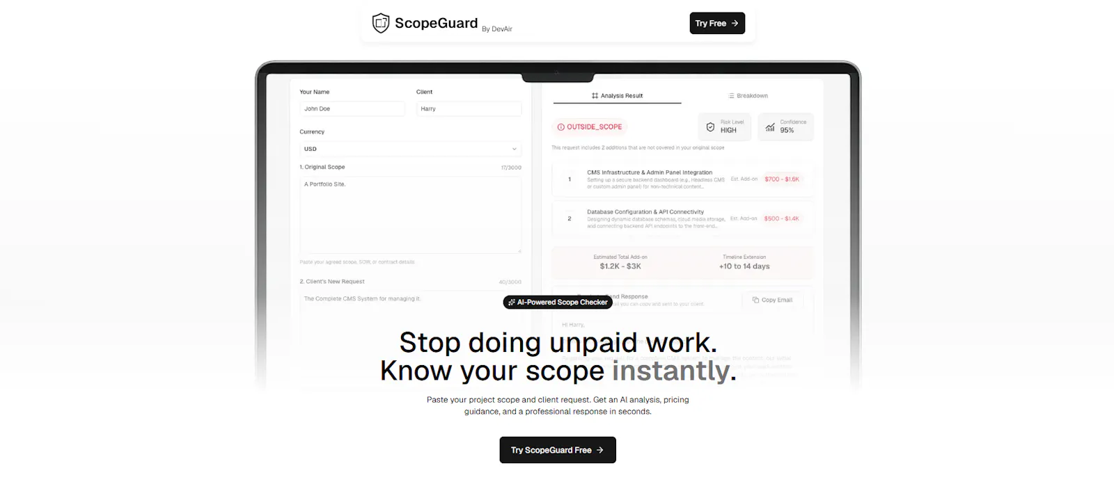 ScopeGuard AI screenshot 2