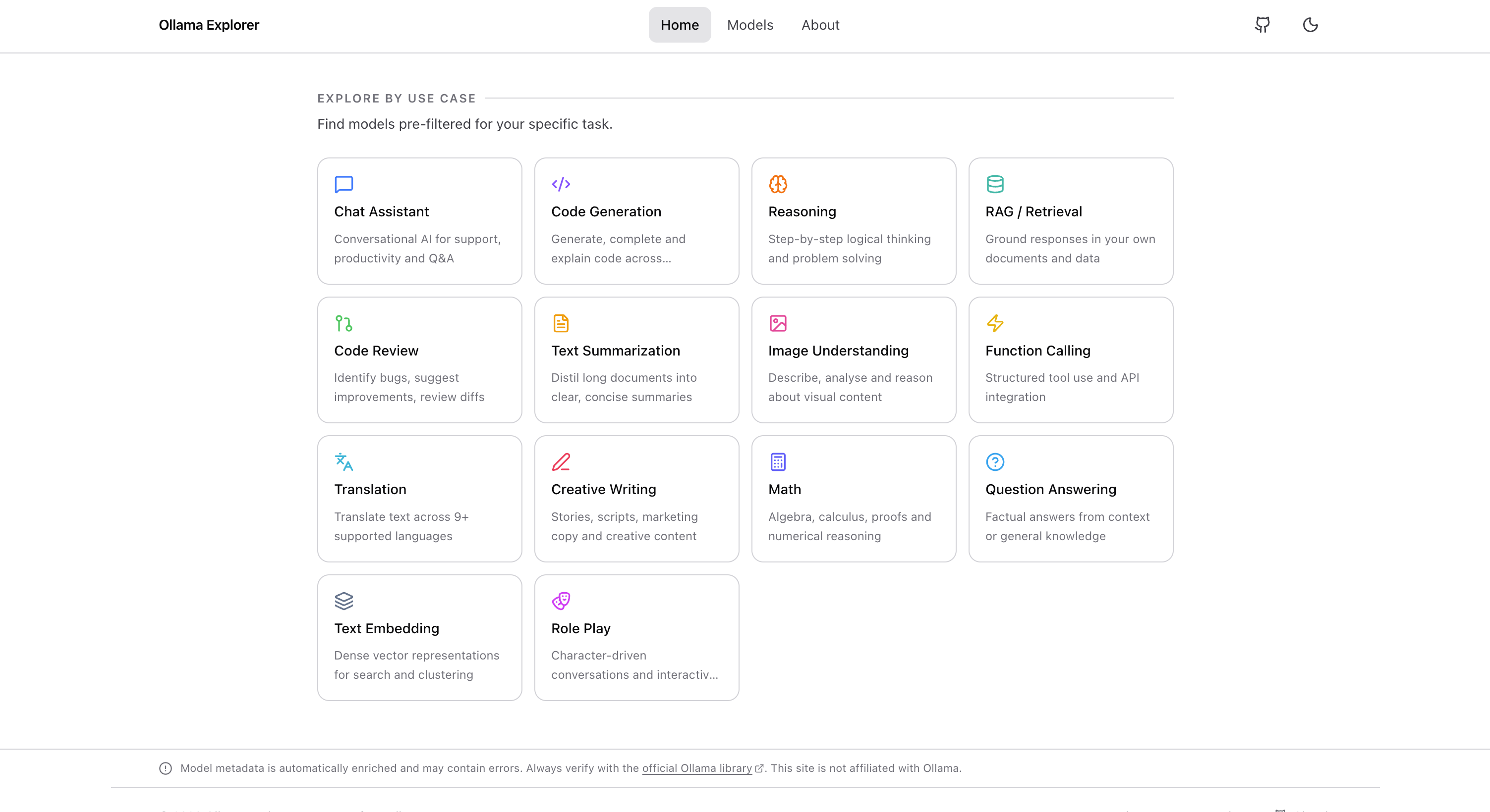 Ollama Explorer - Screenshot 4 showing product features and functionality