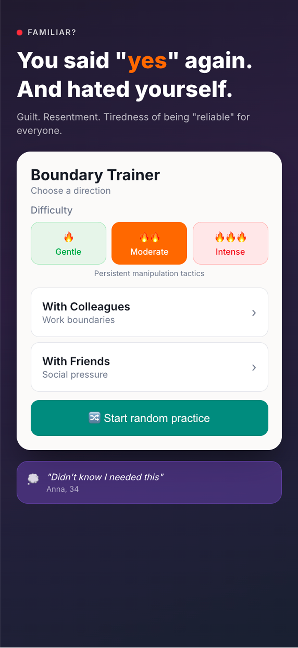 Boundary Trainer - Main product screenshot demonstrating key features and user interface