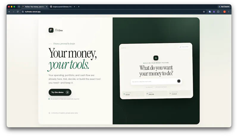FinDex screenshot 2